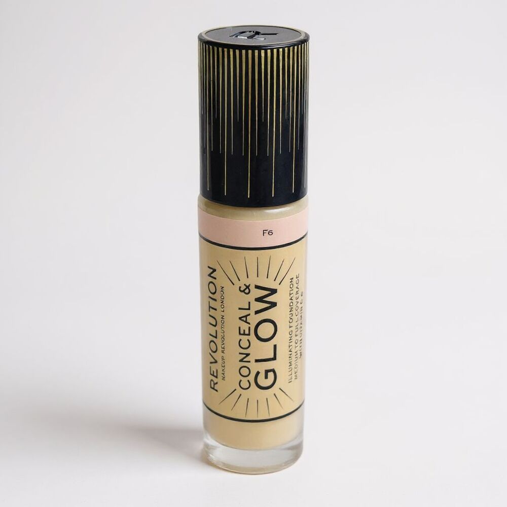 Revolution Conceal & Glow Foundation F6 Light Medium Neutral 0.7 floz New Sealed